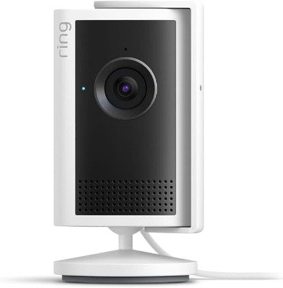 Picture of Ring Indoor Cam Plus (newest model), Home or business security, Retinal 2K for crisp, true-to-life video quality, 4x Enhanced Zoom, Low-Light Sight, White Recycled Content Certification for Electrical and Electronic Equipment