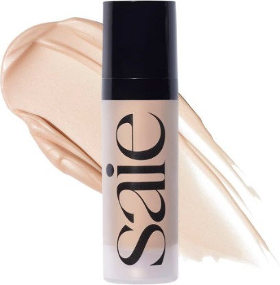 Picture of Saie Mini Glowy Super Gel Illuminating Face Makeup Primer, Starglow (.5 oz) | Multipurpose Hydrating Glow Serum Gel with Squalane Oil, Glitter-Free Liquid Highlighter, Non-Comedogenic Skincare Makeup