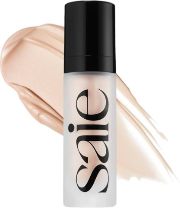 Picture of Saie Glowy Super Gel Illuminating Face Makeup Primer, Starglow (1 oz) | Multipurpose Hydrating Glow Serum Gel with Squalane Oil, Glitter-Free Liquid Highlighter, Non-Comedogenic Skincare Makeup