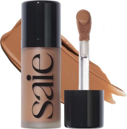 Picture of Saie Dew Bronze Hydrating Liquid Bronzer Stick, Sand (0.4 oz) | Liquid Contour & Bronzer for Subtle Definition & All-Over Bronze, Lightweight, Blendable Formula with Doe-Foot Applicator [Amazon-developed Certification] Compact by Design
