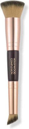 Picture of Charlotte Tilbury Hollywood Complexion & Foundation Brush - 2-in-1 | Contour & Foundation Makeup Brush with No-Shed Synthetic Fibers - Flawless Base & Precision Blending Tool - Multi-Use