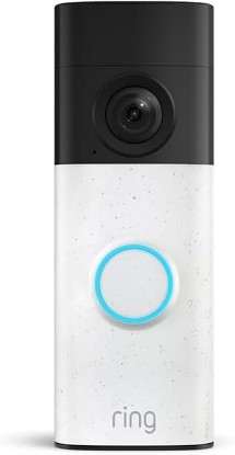 Picture of Ring Battery Doorbell 2K (newest model), Retinal 2K with wide-angle video, up to 6x Enhanced Zoom, Two-Way Talk, and Built-In Battery, Speckled White