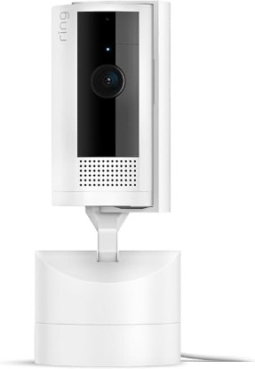 Picture of Ring Pan-Tilt Indoor Cam (newest model), See all around your home or business with 360° pan coverage, HD video, plus Two-Way Talk, White