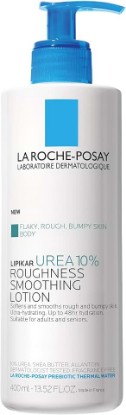 Picture of La Roche-Posay Lipikar Urea 10% Body Lotion for Dry Skin, 13.52oz | Rough and bumpy skin lotion with shea butter and allantoin that softens and smooths skin with 1 application.