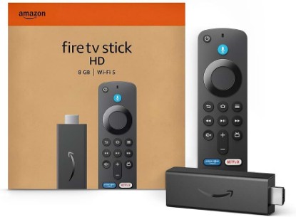 Picture of Amazon Fire TV Stick HD, free and live TV, Alexa Voice Remote, smart home controls, HD streaming