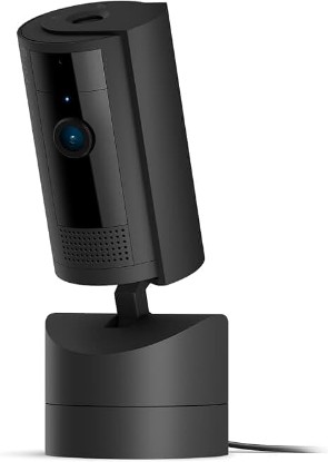 Picture of Ring Pan-Tilt Indoor Cam (newest model), See all around your home or business with 360° pan coverage, HD video, plus Two-Way Talk, Black