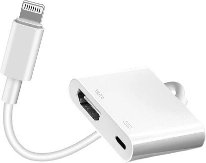 Picture of Apple MFi Certified Lightning to HDMI Digital AV Adapter 1080P HDMI Video Sync Screen Connector Cable with Charging Port Compatible with iPhone 14/13/12/11/ X/ 8/7/ iPad on HDTV/Projector/Monitor