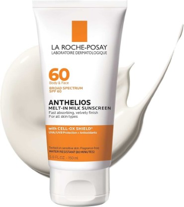 Picture of La Roche-Posay Anthelios Melt-In Milk Sunscreen for Face & Body SPF 60 | Lightweight, fast-absorbing sunscreen with antioxidants for broad spectrum protection. Oil free and oxybenzone free.