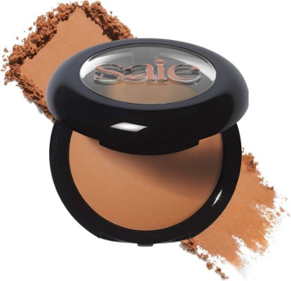 Picture of Saie SuperSuede Radiant Baked Bronzer Powder - Hydrating, Long-Lasting + Blurring Powder Bronzer for a Warm, Natural Glow - With Squalane + Jojoba - Talc-Free + Vegan Face Makeup - Napoli (0.28 oz)