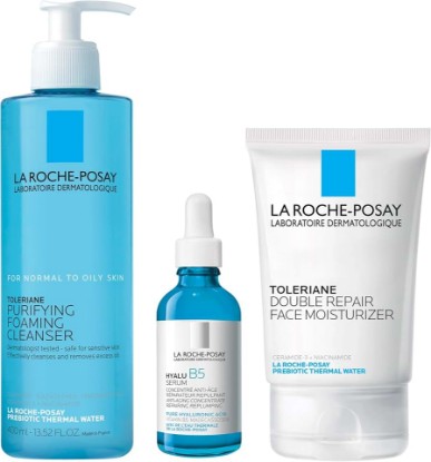 Picture of La Roche Posay Toleriane Purifying Cleanser + Toleriane Double Repaire Moisturizer + Hyalu B5 Serum
