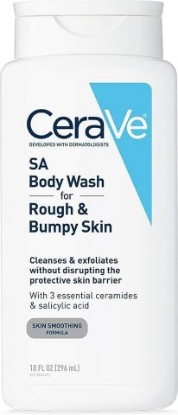 Picture of CeraVe Salicylic Acid Body Wash, Exfoliates Rough and Bumpy Skin, 10oz | Skin Care, Hyaluronic Acid, Niacinamide, Exfoliating, Dry Skin, Rough and Bumpy Skin, Hydrating, Gentle Exfoliation