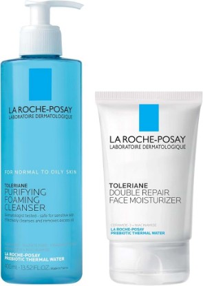 Picture of Bundle of La Roche-Posay Toleriane Purifying Foaming Facial Cleanser + Toleriane Double Repair Face Moisturizer
