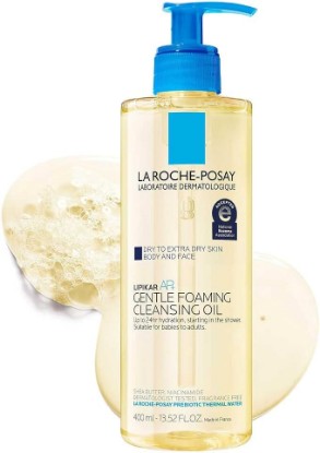 Picture of La Roche-Posay Lipikar AP+ Gentle Foaming Cleansing Oil, 13.52oz | Gentle oil cleanser for face and body with niacinamide. Fragrance free, soap free, and provides long-lasting hydration.