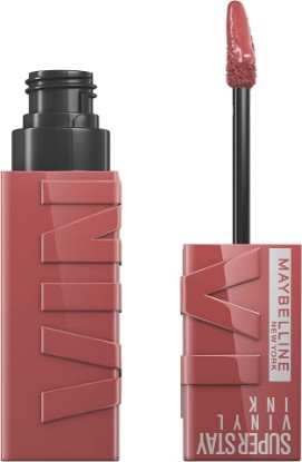 Picture of MAYBELLINE Super Stay Vinyl Ink Longwear No-Budge Liquid Lipcolor Makeup, Highly Pigmented Color and Instant Shine, Cheeky, Rose Nude Lipstick, 0.14 fl oz, 1 Count