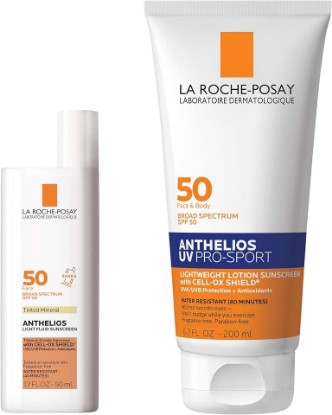 Picture of Bundle of La Roche-Posay Anthelios Tinted Sunscreen SPF 40+, Broad Spectrum SPF Zinc Oxide + La Roche Posay Anthelios UV Pro-Sport Sunscreen SPF 50, Daily use for Body & Face