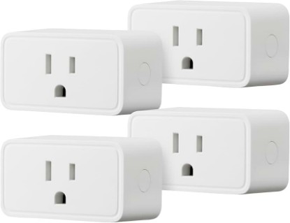 Picture of Amazon Basics Smart Plug, Works with Alexa Only, Voice Control, Remote APP Control, Schedule, Compact Design, Versatile, 2.4 GHz Wi-Fi, No Hub Required, 4-Pack, White