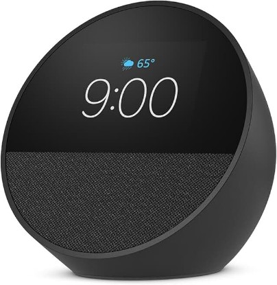 Picture of Amazon Echo Spot (newest model), Great for nightstands, offices and kitchens, Smart alarm clock, Designed for Alexa+, Black