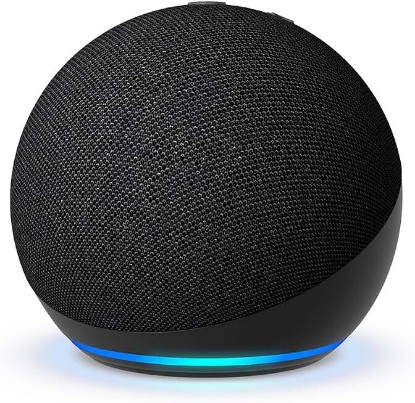 Picture of Amazon Echo Dot (newest model) - Vibrant sounding speaker, Designed for Alexa+, Great for bedrooms, dining rooms and offices, Charcoal Reducing CO2