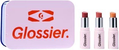 Picture of Glossier Mini Ultralip Trio Set Holiday Gift Set, 3-Piece Hydrating Lipstick Collection with Pony+, Villa+ & Trophy Shades