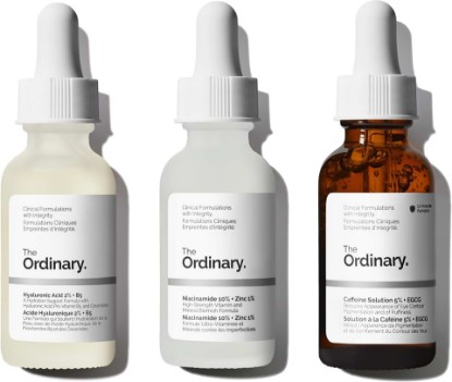 Picture of The Ordinary Serum Favorites Set – Hyaluronic Acid 2% + B5, Niacinamide 10% + Zinc 1%, Caffeine Solution 5% + EGCG Eye Serum, Serums for Hydrating, Brightening & Pore-Minimizing Skin Care