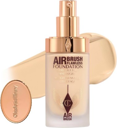Picture of Charlotte Tilbury Airbrush Flawless Matte Foundation - Full Coverage Liquid Makeup with a Natural-Matte Finish - Smoothes & Blurs Pores - Waterproof & Transfer Resistant