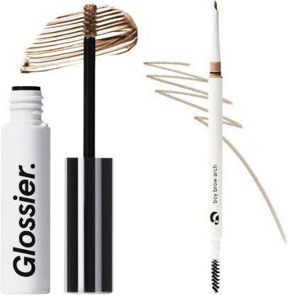Picture of Glossier Boy Brow Duo, Blond Eyebrow Gel + Warm Blonde Arch Pencil, 2 Count | Fills, Defines, Thickens & Holds, 2-in-1 Definer + Volumizing Tinted Pomade, Up to 12h Long Wear, Smudge & Transfer Resistant