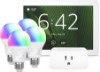صورة Smart Home Starter Kit | Includes Echo Hub, Amazon Smart Plug and 4 Amazon Basics Smart Bulbs, Designed for Alexa+