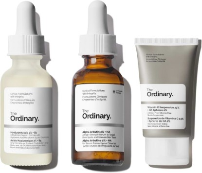 Picture of The Ordinary Dark Spot Collection - Skin Care Bundle Set - Vitamin C Suspension 23% + HA Spheres 2% 1 Fl Oz, Alpha Arbutin 2% + HA 1 Fl Oz, Hyaluronic Acid 2% + B5 1 Fl Oz GreenCircle Sustainable Energy Practices