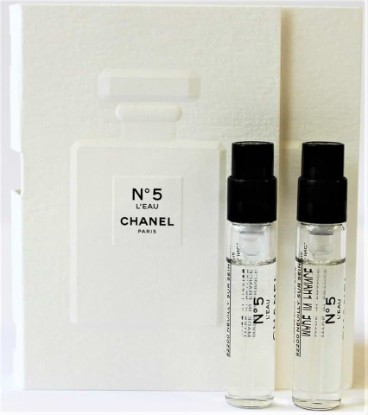 Picture of CHANEL No 5 L'EAU EDT Spray Perfume Samples 0.05oz / 1.5ml EACH NEW x2