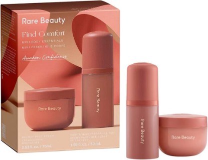 Picture of Rare Beauty Mini Find Comfort - Awaken Confidence- Body Essentials Gift Set - Mini Bouncy Body Cream and Mini Body & Hair Fragrance Mist.