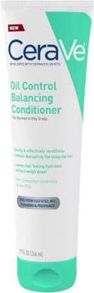 Picture of CeraVe Oil Control Conditioner with Hyaluronic Acid for Oily Scalp, 9 Oz | Sulfate-Free Conditioner For Oily Hair with Ceramides Delivers Lightweight Hydration To Ends without Weighing Hair Down