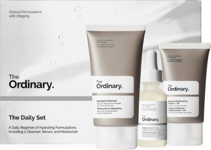 Picture of The Ordinary The Daily Set, Daily Skincare Routine with Squalane Cleanser, Hyaluronic Acid 2% + B5, and Natural Moisturizing Factors + HA | Skin Care Set