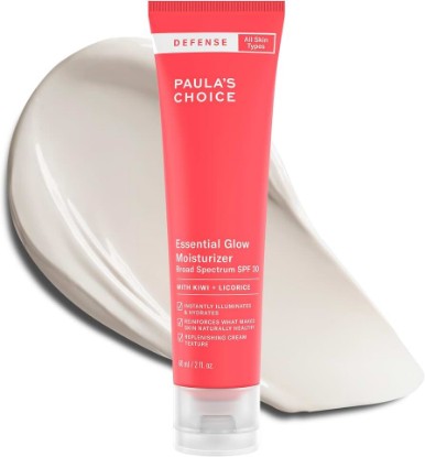 Picture of Paula's Choice DEFENSE Essential Glow Mineral Moisturizer SPF 30 | Brightens Dullness & Uneven Tone with Kiwi Extract, Vitamin C & E, Niacinamide, Argan Oil & Resveratrol