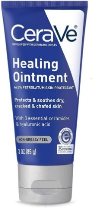 Picture of CeraVe Healing ointment | 3 ounce | cracked skin repair skin protectant with petrolatum ceramides | lanolin & fragrance free, 3 Ounce