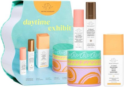 Picture of Drunk Elephant Daytime Exhibit - Protini Polypeptide Cream (50ml/1.69 fl oz), D-Bronzi (8ml/.27 fl oz), C-Luma Hydrabright Serum (15ml/.50oz), C-Tango Eye Cream (5ml/.16 fl oz) - Holiday Gift Set