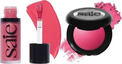 Picture of Saie Cheek Flush Duo - Dew Liquid Blush (.40 oz, Flirty), SuperSuede Baked Powder Blush (.01 oz, Amore) - Layerable, Skin-Nourishing Blushes for a Seamless Radiant Finish