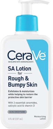 Picture of CeraVe Salicylic Acid Lotion, Body Lotion for Rough & Bumpy Skin, 8oz | Skin Care, Smooths Rough Skin with Vitamin D, Hyaluronic Acid and Lactic Acid In A Fragrance Free, Allergy Tested Formula