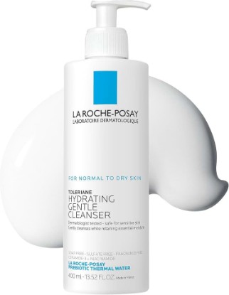 Picture of La Roche-Posay Toleriane Hydrating Gentle Facial Cleanser, with Niacinamide | Face cleanser with niacinamide & ceramides, safe for sensitive skin. Daily face wash for normal to dry skin, fragrance free. Cradle to Cradle Certified