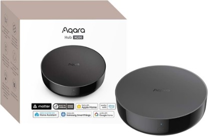 Picture of Aqara Smart Hub M200, Matter Controller, Featuring Aqara Zigbee, Wi-Fi, IR | Thread Border Router, Features Zigbee, Bluetooth, Wi-Fi, PoE, Supports Apple HomeKit, Alexa, SmartThings, Home Assistant