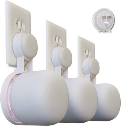 Picture of Google Nest WiFi Point Wall Outlet Mount | Low-Profile | Patented Reinforced Support | 3-Pack