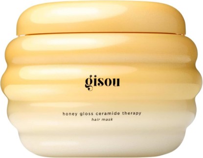 Picture of Gisou Honey Gloss Ceramide Therapy Hair Mask (2.5 Fl Oz) - Travel Size | Intense hydration, 4X stronger hair, glossy shine, no weigh down, powered by Mirsalehi Honey, ceramides & hyaluronic acid