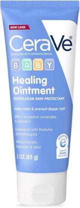 Picture of CeraVe Diaper Rash Cream, Baby Healing Ointment with Vitamin E, 3oz | Soothes Diaper Rash and Protect Extra Dry, Cracked Skin with Ceramides, Free Of Lanolin, Fragrance, Dye and Paraben