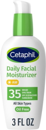 Picture of Cetaphil Face Moisturizer, Daily Oil Free Facial Moisturizer with SPF 35, For Dry or Oily Combination Sensitive Skin, Fragrance Free Face Lotion (Packaging May Vary) | Spf 35 Daily Moisturizer, Fragrance-Free, Non-Comedogenic, Dry To Oily Combination Skin, Dermatologist-Recommended Skincare