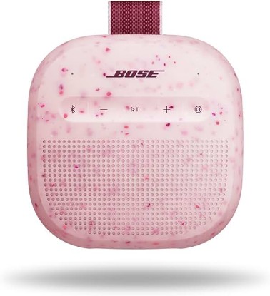 Picture of Bose SoundLink Micro Portable Bluetooth Speaker (2nd Gen), Wireless Outdoor Speaker, Up to 12 Hours Battery Life, Waterproof and Dustproof, Petal Pink - Limited Edition Color | Bluetooth 5.4 with 12-hour battery and IP67 rating for travel, hiking and outdoors