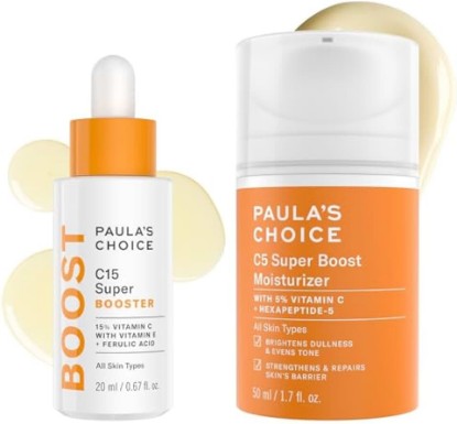 Picture of Paula's Choice C15 Vitamin C Serum & C5 Vitamin C Moisturizer | Fades Discoloration, Uneven Tone & Fine Lines with 15% Vitamin C Serum & 5% Vitamin C Moisturizer, Set of 2