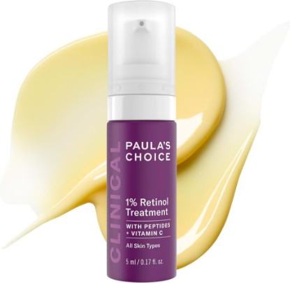 Picture of Paula's Choice CLINICAL 1% Retinol Face Treatment with Peptides | Anti-Aging Face Serum with Vitamin C & Licorice Extract for Fine Lines & Wrinkles, Fragrance Free