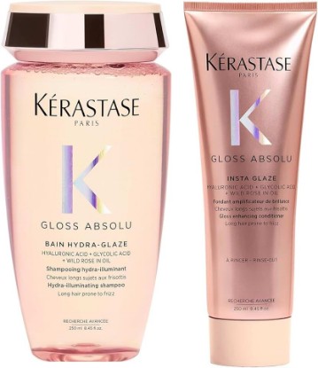Picture of Kerastase Gloss Absolu High-Shine Anti-Frizz Shampoo and Conditioner Set - Deeply Hydrates & Detangles, Instantly Softens, For Glossy & Bouncy Hair