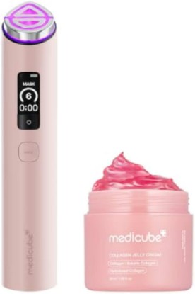 Picture of medicube Firm & Glow Device Duo: Booster Pro X2 Pink & Collagen Jelly Cream
