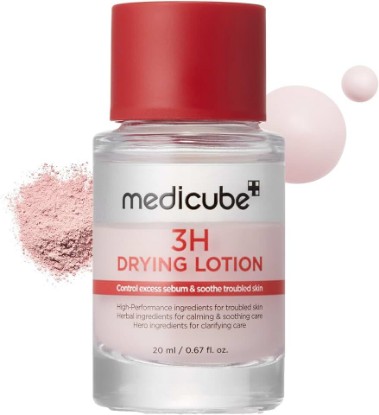Picture of medicube 3H Overnight Drying Lotion for Targeted Spot Care | Spot Care for Troubled & Oily Skin - Calming Care with Calamine, Centella & Tea Tree, Korean Skincare, 0.67 fl. oz.