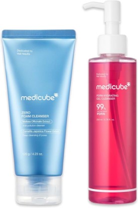 Picture of medicube Gentle Cleansing Duo - Zero Foam and PDRN Jelly to Foam Cleanser | Zero Foam Cleanser with Rich, Soft Foam and PDRN Jelly to Foam Cleanser for Deep Yet Hydrating Cleanse, Korean Skincare